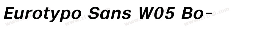 Eurotypo Sans W05 Bo字体转换